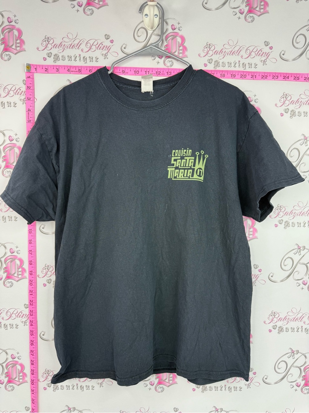 Gildan T-shirt 2017 Cruisin' Santa Maria Black Graphic Tee car